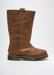 Bottes matière lisse talon plat jusqu'à 3cm marron clair DR MARTENS femme