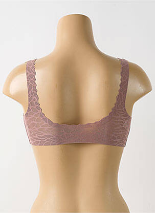 Soutien-gorge effet matière satinée haut soutien-gorge avec mousse de rembourrage amovible marron SLOGGI femme