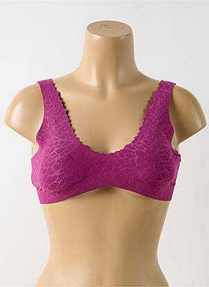 Soutien-gorge effet matière satinée haut soutien-gorge avec mousse de rembourrage amovible violet SLOGGI femme