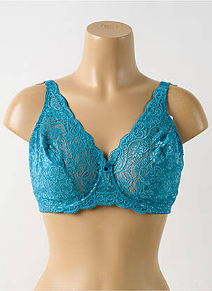 Soutien-gorge effet matière satinée haut soutien-gorge emboitant bleu fonce TRIUMPH femme