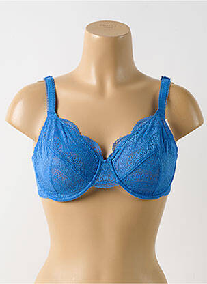 Soutien-gorge effet matière satinée haut soutien-gorge emboitant bleu SIMONE PERELE femme