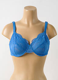 Soutien-gorge effet matière satinée haut soutien-gorge emboitant bleu SIMONE PERELE femme