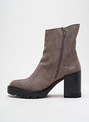 Bottines/boots nubuck talon de 7 à 9cm gris BUENO femme