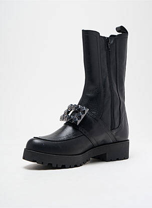 Bottines/boots matière lisse talon de 4 à 6cm noir ROSEWOOD femme