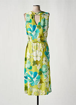 Robe mi-longue imprimé fleurs sans manche vert LE PETIT BAIGNEUR femme
