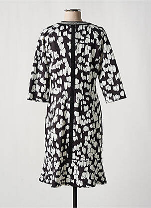 Robe mi-longue manches 3/4 manches 3/4 noir LESLIE femme