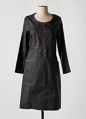 Robe mi-longue manches longues manches longues noir MERI & ESCA femme