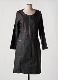 Robe mi-longue manches longues manches longues noir MERI & ESCA femme