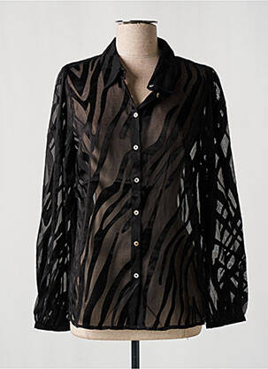 Chemisier coupe cintrée manches longues noir ESQUALO femme
