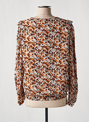 Blouse poignets boutonnés avec fente manches longues marron ESQUALO femme