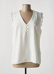 Blouse manches courtes manches courtes beige JULIE GUERLANDE femme