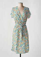 Robe mi-longue bleu COULEURS DU TEMPS pour femme seconde vue
