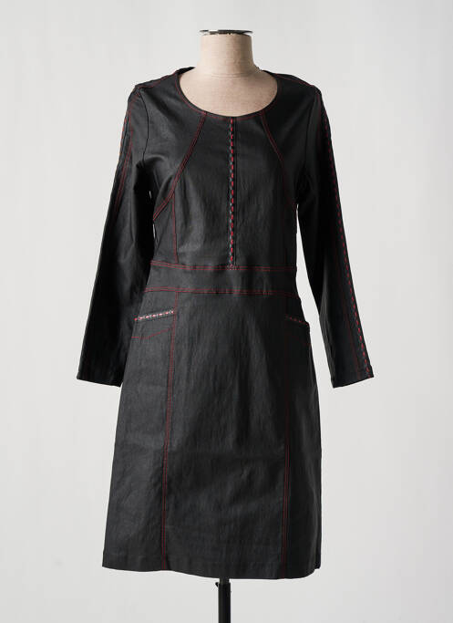 Robe mi-longue manches longues manches longues noir MERI & ESCA femme