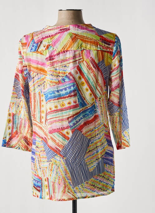 Tunique manches longues bleu GUY DUBOUIS pour femme