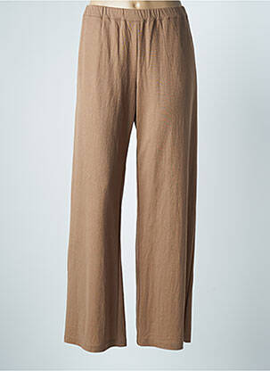 Pantalon large poches taille normale marron PAOLA BURANI femme
