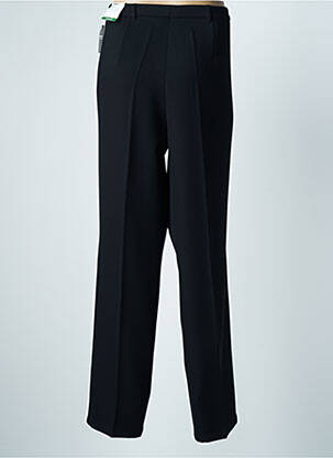 Pantalon droit tissage crêpe taille normale noir FRANK WALDER femme