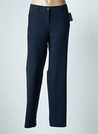 Pantalon droit tissage crêpe taille normale bleu FRANK WALDER femme