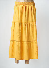 Jupe longue tissage crêpe orange ÉTYMOLOGIE femme