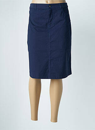 Jupe mi-longue stretch bleu JENSEN femme