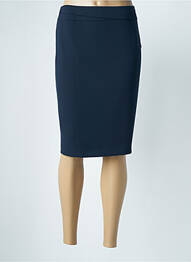 Jupe mi-longue taille à pinces bleu FRANK WALDER femme