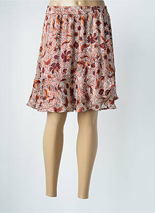 Jupe courte coupe évasée marron ESQUALO femme