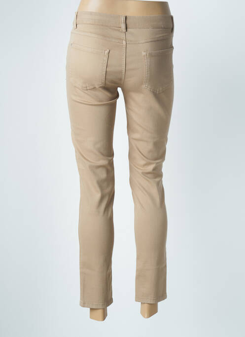 Jeans coupe slim beige ANNA MONTANA pour femme