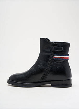 Bottines/boots matière lisse talon bas noir TOMMY HILFIGER fille