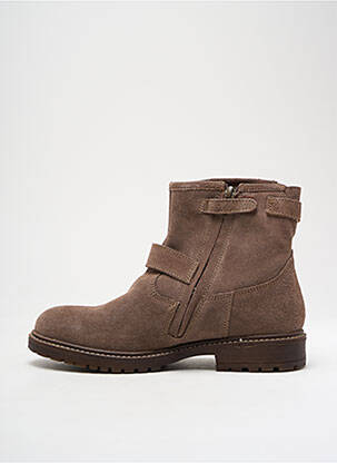 Bottines/boots nubuck talon plat jusqu'à 3cm marron ADOLIE femme