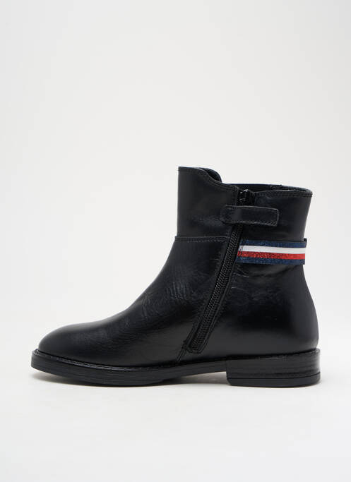 Bottines/boots matière lisse talon bas noir TOMMY HILFIGER fille