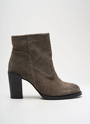 Bottines/boots nubuck talon de 4 à 6cm gris PALLADIUM femme