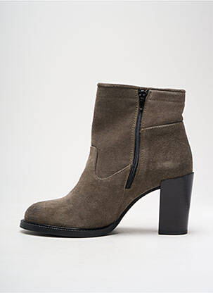 Bottines/boots nubuck talon de 4 à 6cm gris PALLADIUM femme