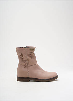 Bottines/boots matière lisse talon bas rose STONES AND BONES fille