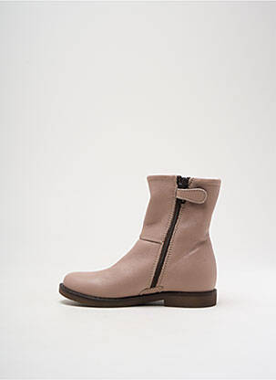 Bottines/boots matière lisse talon bas rose STONES AND BONES fille