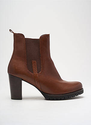 Bottines/boots matière lisse talon de 4 à 6cm marron MARCO TOZZI femme