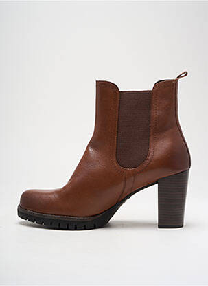 Bottines/boots matière lisse talon de 4 à 6cm marron MARCO TOZZI femme