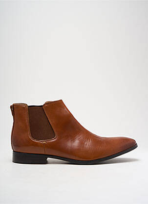 Bottines/boots fermeture elastique talon bas marron PARADIGMA homme