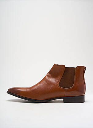 Bottines/boots fermeture elastique talon bas marron PARADIGMA homme