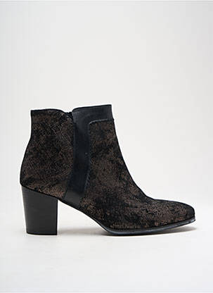 Bottines/boots matière lisse talon de 4 à 6cm noir MYMA femme