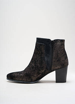 Bottines/boots tissage satiné talon de 4 à 6cm noir MYMA femme