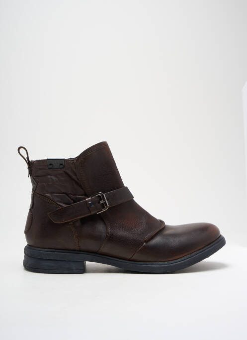 Bottines/Boots marron BUNKER pour homme