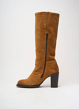 Bottes nubuck talon de 7 à 9cm marron PALLADIUM femme