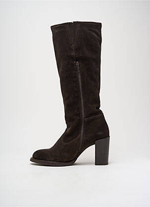 Bottes nubuck talon de 7 à 9cm marron fonce PALLADIUM femme