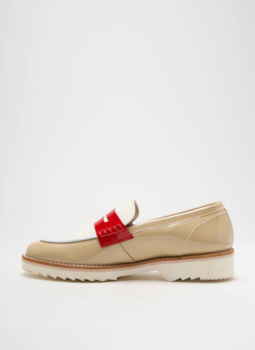 Mocassins matière lisse talon plat jusqu'à 3cm beige PERTINI femme