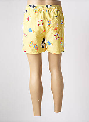 Short de bain tissage popeline jaune JACK & JONES homme