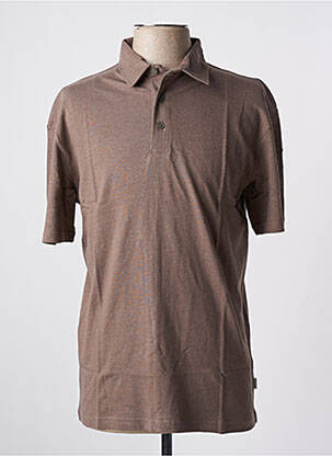 Polo tissage jersey manches courtes marron JACK & JONES homme