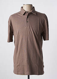 Polo tissage jersey manches courtes marron JACK & JONES homme