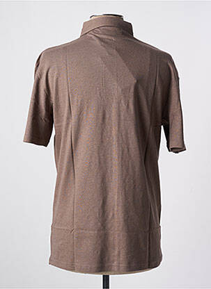 Polo tissage jersey manches courtes marron JACK & JONES homme