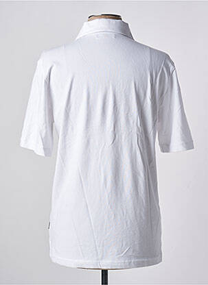 Polo tissage jersey manches courtes blanc JACK & JONES homme