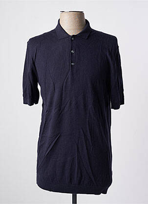 Polo tissage jersey manches courtes bleu JACK & JONES homme