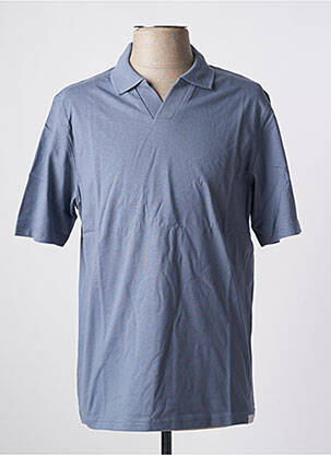 Polo tissage jersey manches courtes bleu JACK & JONES homme